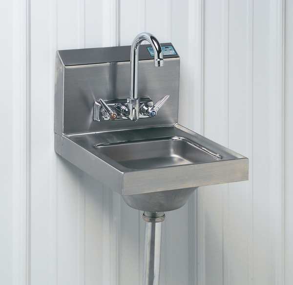 Hand Sink, Wall, 17-1/4 In. L, 15-1/4 In. W
