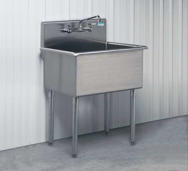 24 1/2 in W x 36 in L x 41 in H, Floor Mount, Utility Sink