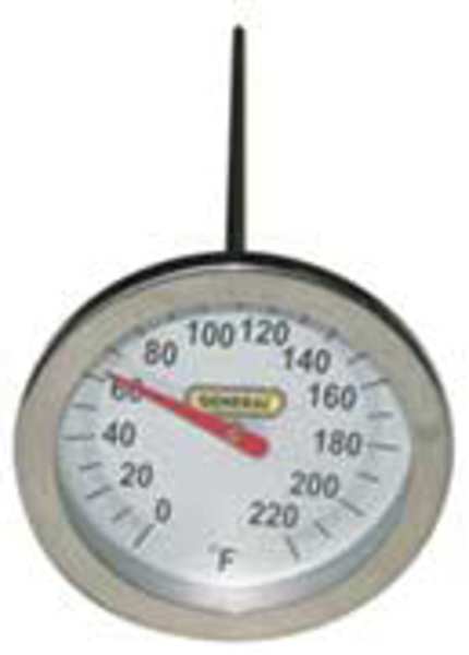 Bimetal Thermom, 2 In Dial, 0 to 220F