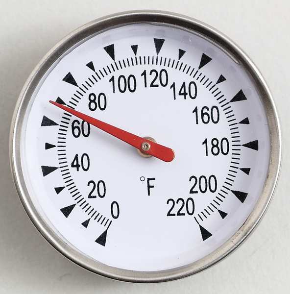 Bimetal Thermom, 2 In Dial, 0 to 220F