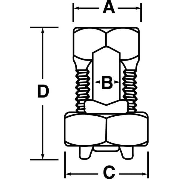Split-Bolt Connector, 10 str to 12 sol
