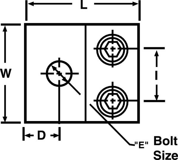 Mechanical Conn, Lug, 350 kcmil to 6 AWG