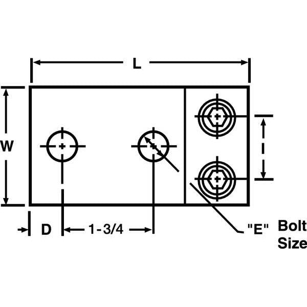 Mechanical Conn, Lug, 350 kcmil to 6 AWG