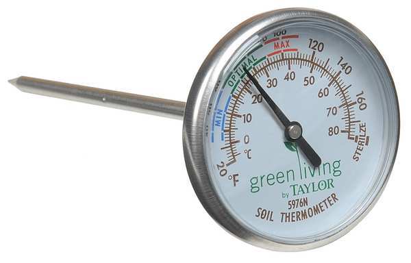 Bimetal Thermom, 2 In Dial, 20 to 180F