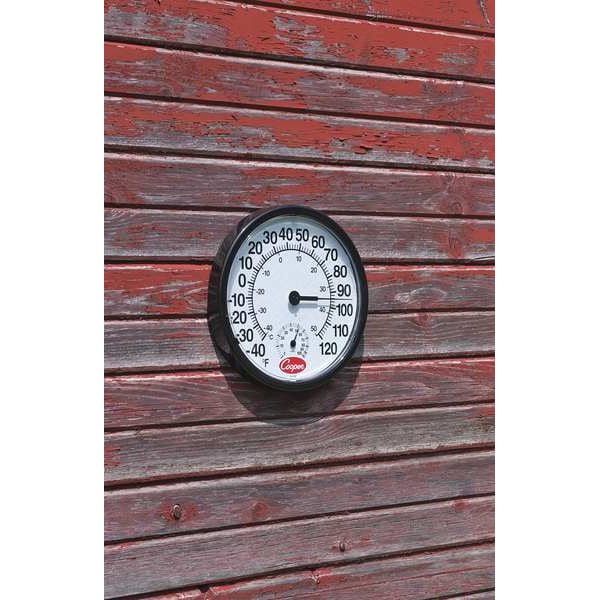 Analog Hygrometer, 12 In., -40 to 120 F