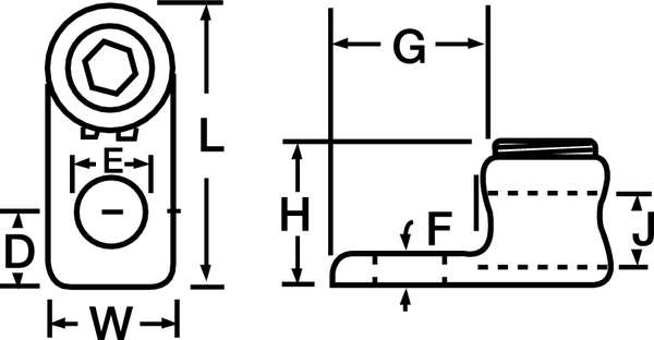 Mechanicl Conn, Cmpact, 4 to 14 AWG, 1 Cond