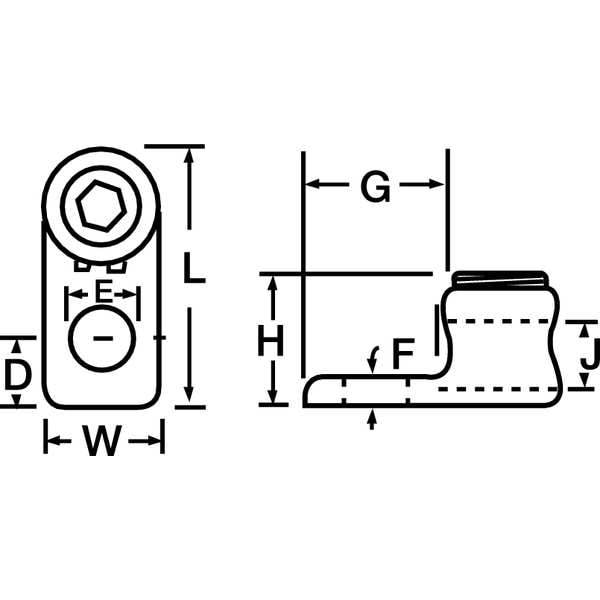 Mechanicl Conn, Cmpact, 250 kcmil to 6 AWG