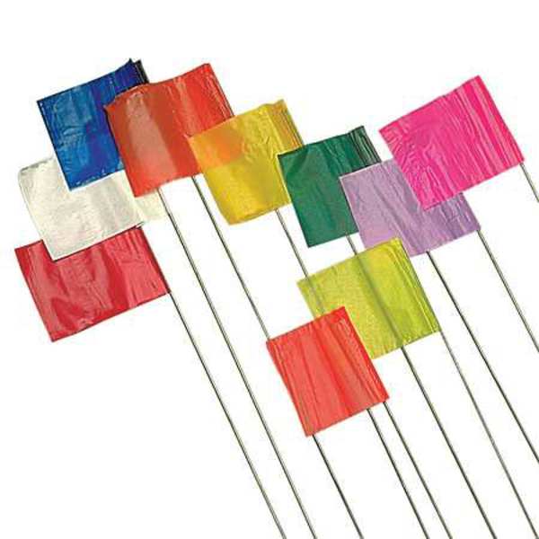 Marking Flag, Orange, Blank, PVC, PK100