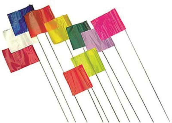 Marking Flag, Orange, Blank, PVC, PK100