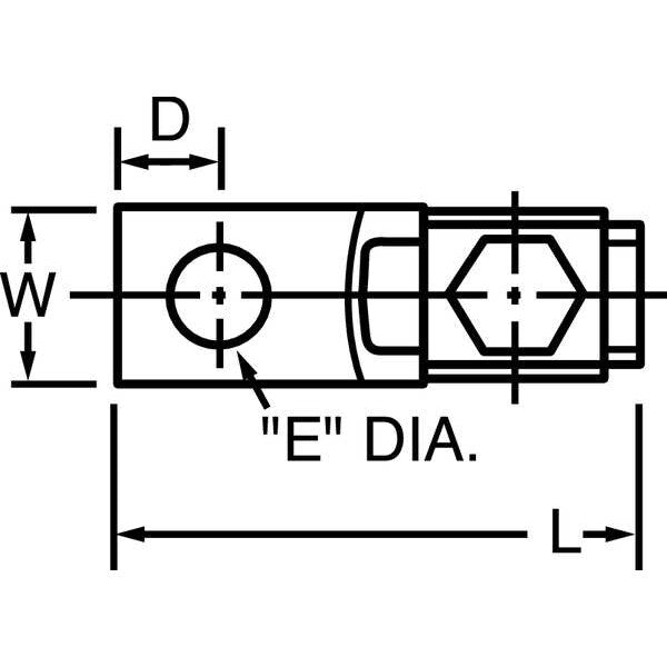 Mechanical Conn, Strght Tang, 4 to 14 AWG