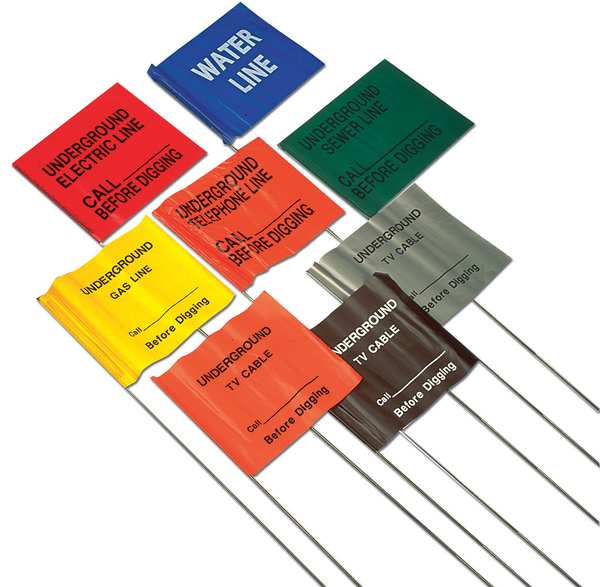 Marking Flag, Blue, Water Line, PVC, PK100
