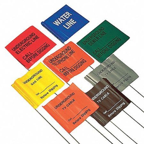 Marking Flag, Blue, Water Line, PVC, PK100