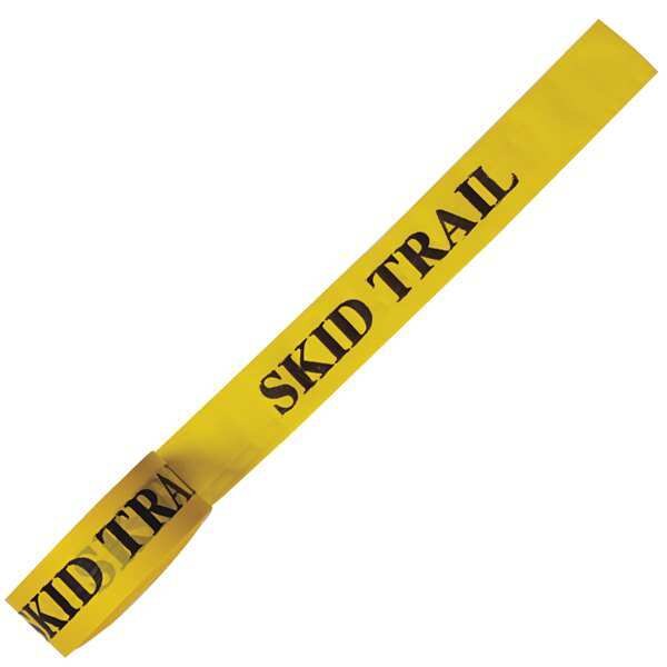 Flagging Tape, Yllw/Blk, 300ft x 1-3/16 In