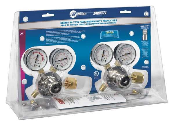Gas Regulator, Single Stage, CGA-540 Oxygen/CGA-300 Acetylene, 100 psi Oxygen/15 psi Fuel
