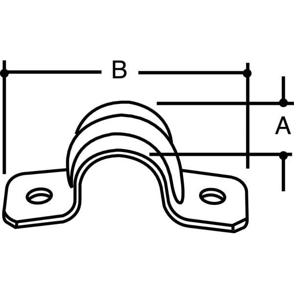 Two Hole Conduit Strap, Steel, PK250