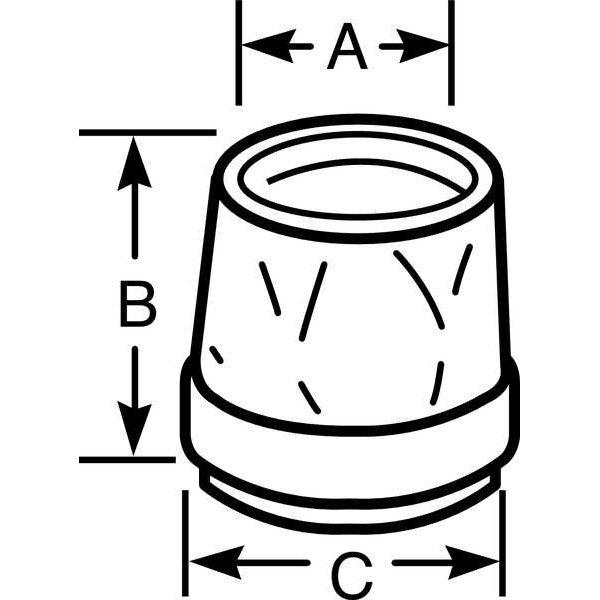 Non Metallic Bushing, 1/2 In, PK50