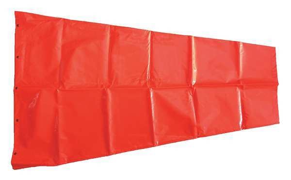 Replacement Windsock, Nylon, 48 in Long, 18 in Throat Diameter, Orange, Windsock Only