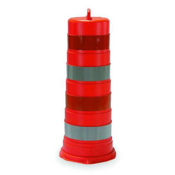 Traffic Barrel, White/Orange