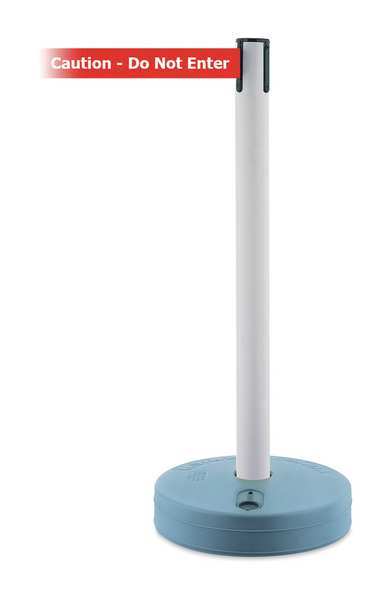 Barrier Post with Belt, 37-3/4 In. H, PVC