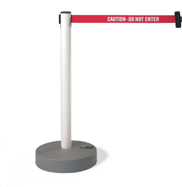 Barrier Post with Belt, 37-3/4 In. H, PVC