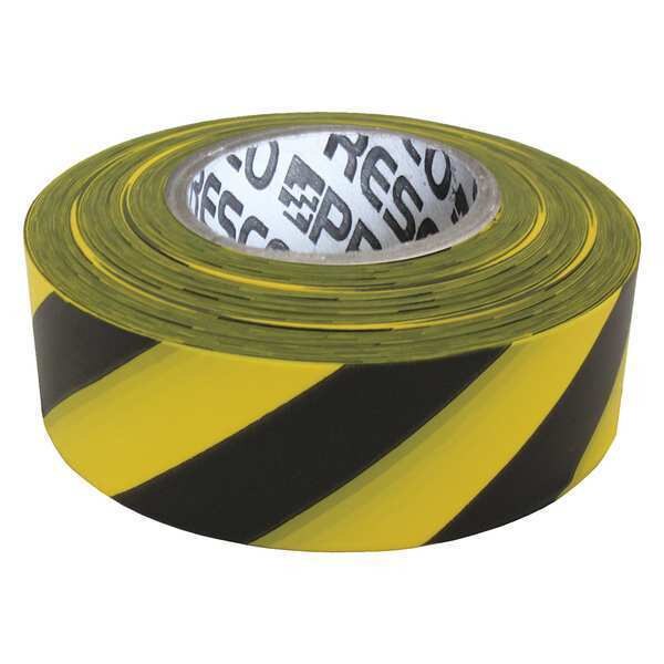 Flagging Tape, Yllw/Blk, 300 ft x 1-3/8 In