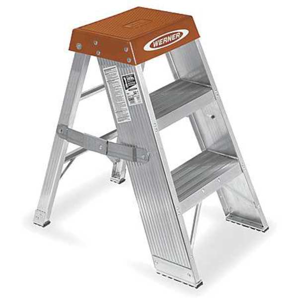 3 Steps, Fiberglass Step Stand, 375 lb. Load Capacity, Orange/Silver/Black
