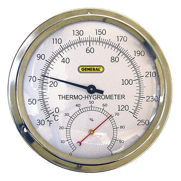Indoor Analog Hygrometer, 30 to 250 F