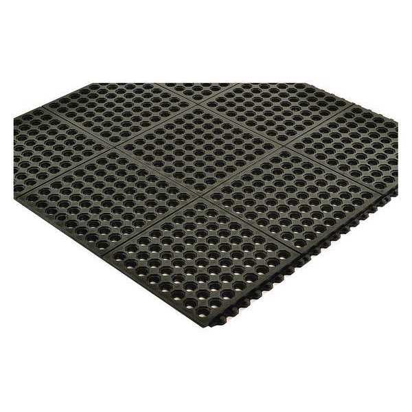Interlocking Drainage Mat Tile Natural Rubber 3 ft 3 ft 3/4 in