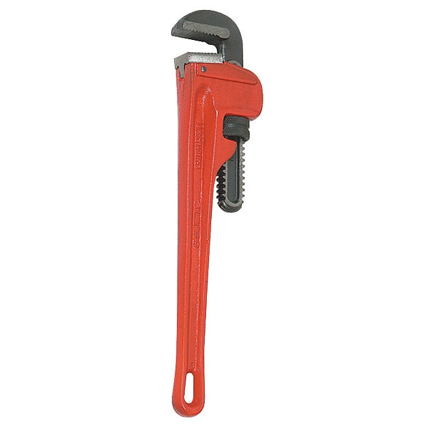 8 in L 1 in Cap. Cast Iron Straight Pipe Wrench