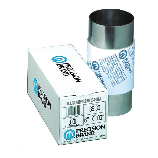 Shim Stock, Roll, Aluminum, 0.0040 In, 6 In