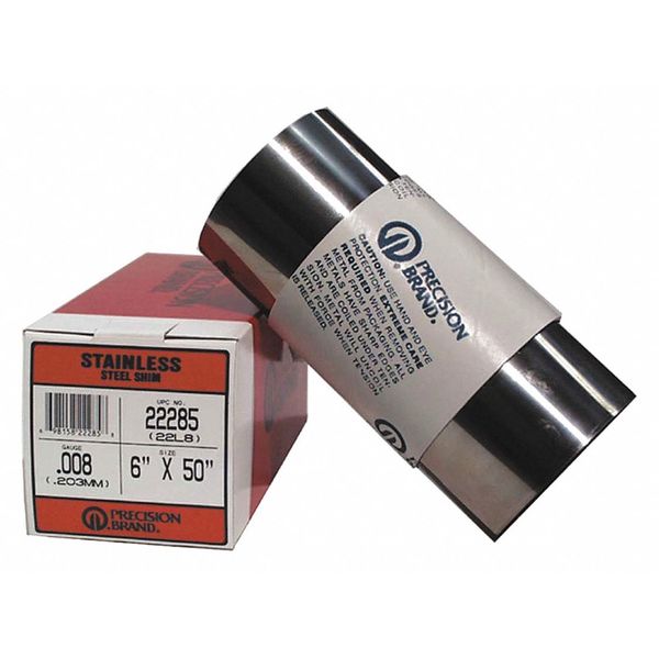 Shim Stock, Roll, Cold 302 SS, 0.0030 In