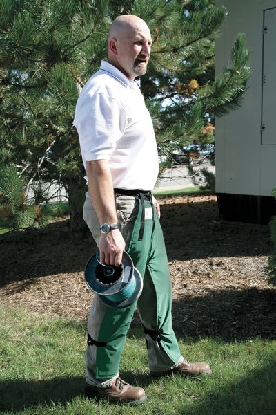 Chainsaw Chaps, Green, Nylon, Size Universal, 33 to 36 in Waist Size, 36 in Length