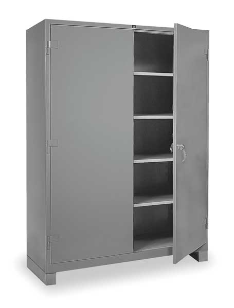 14 ga. ga. Steel Storage Cabinet, 60 in W, 82 in H, Stationary