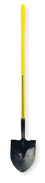 Round Point Shovel, 48 In.Handle, 16 ga.