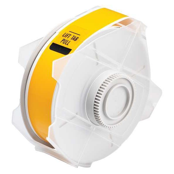 Label Tape Cartridge, Yellow, Labels/Roll: Continuous