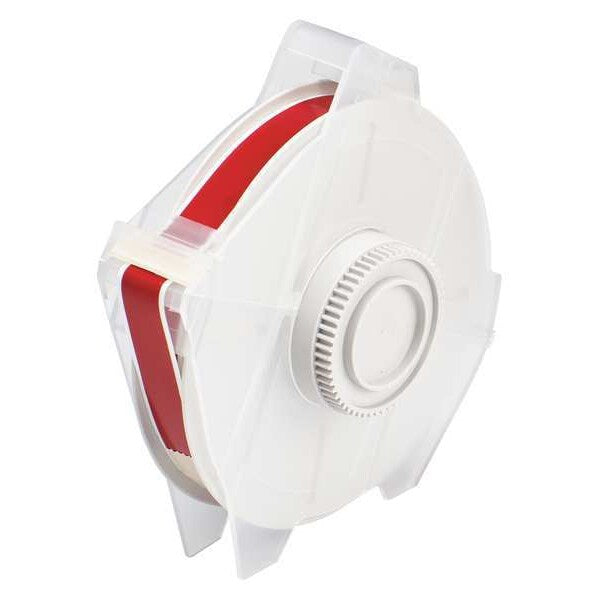 Label Tape Cartridge, Red, Labels/Roll: Continuous