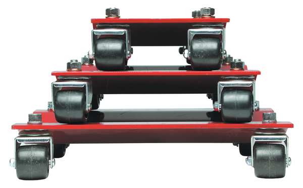 Car Dollies, 8 x 16 In, 6000 Lb, PK4