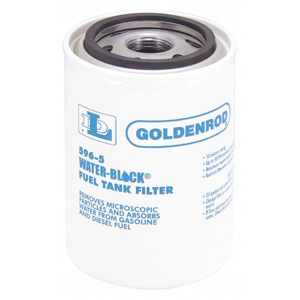 Fuel Filter, Spin-On, For No. 596, 3 3/4 x 5 In