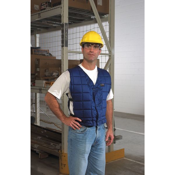 Large Cotton Cooling Vest, Blue