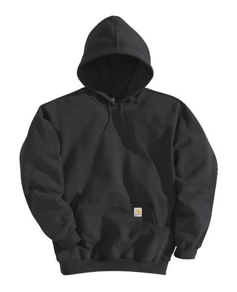 Hooded Sweatshirt, Black, Cotton/PET, XL
