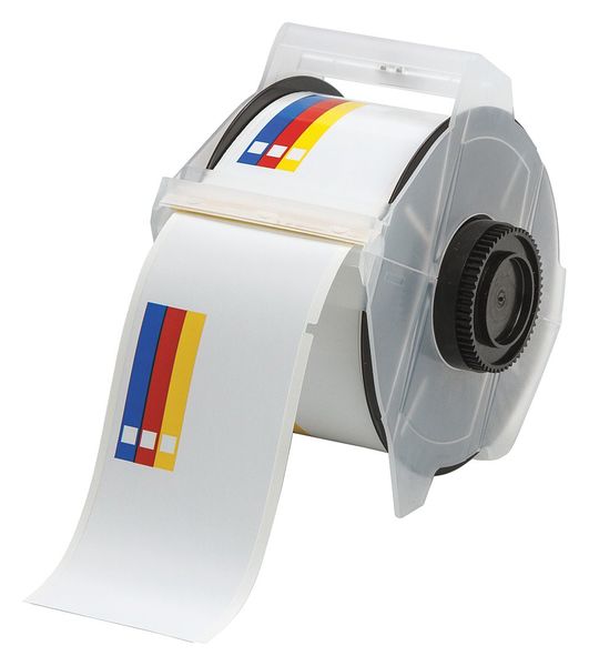 RTK Label, Red/Blue/Yellow/White, Vinyl, 115767