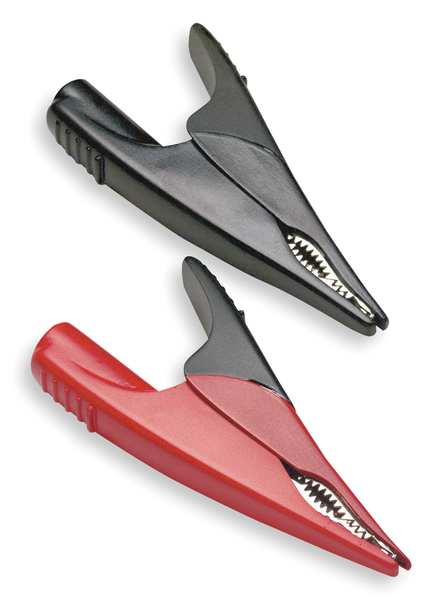 Alligator Clips, Black/Red, 10A, 600VDC, PR