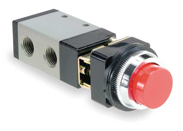 Manual Air Control Valve, 3-Way, 1/4in NPT