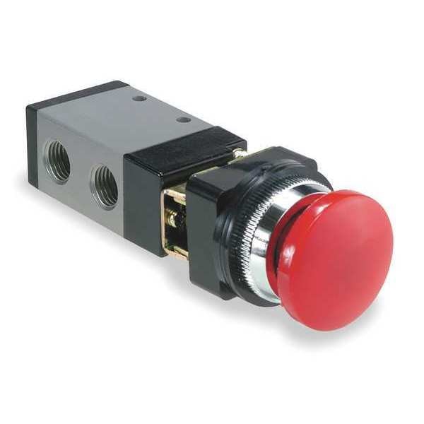 Manual Air Control Valve, 4-Way, 1/4in NPT