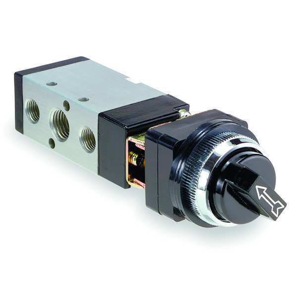 Manual Air Control Valve, 4-Way, 1/4in NPT