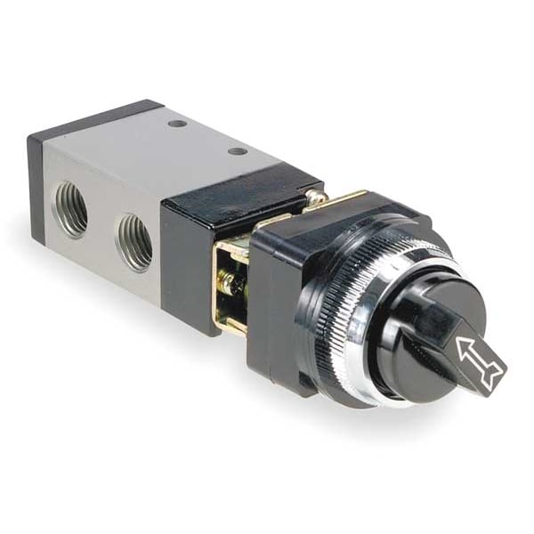 Manual Air Control Valve, 3-Way, 1/4in NPT