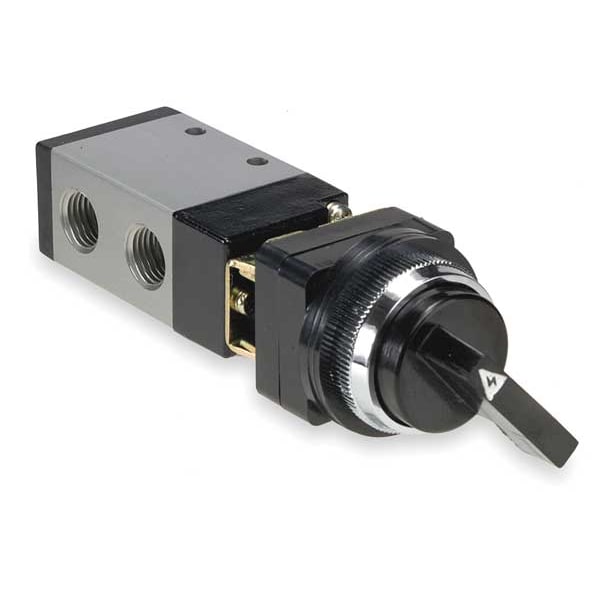 Manual Air Control Valve, 3-Way, 1/4in NPT