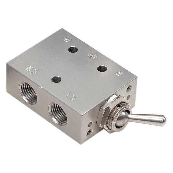Manual Air Control Valve, 4-Way, 1/8in NPT