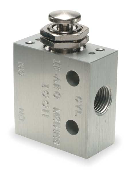 Manual Air Control Valve, 3-Way, 1/8in NPT