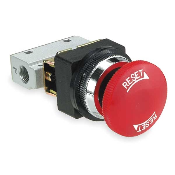 Manual Air Control Valve, 3-Way, 1/8in NPT